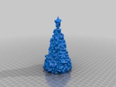 Xmas Tree With Angel Or Star 3D Printer Model