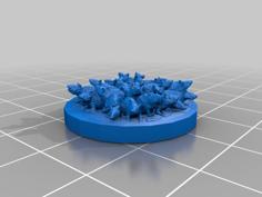 Rat Swarm On Medium Base (25mm Diameter) 3D Printer Model