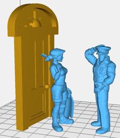 Entranceway With Door 28mm 3D Printer Model