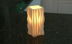 Tea Light Holder / Tall Pencil Holder Ribbed 3D Printer Model