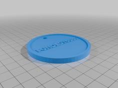 Circle Keychain 3D Printer Model