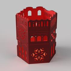 Architectural Pen Holder 10 Cm Tall 3D Printer Model