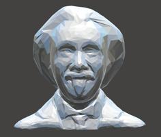 Low Poly Einstein Bust 3D Printer Model