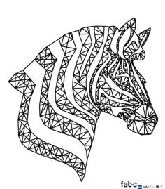 Laser Cut Zebra Type LowPoly