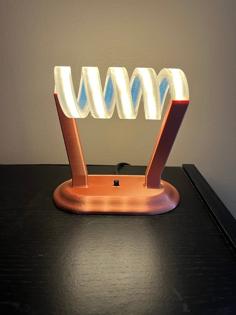 Spiral LED Lamp W/ IR Sensor Cut Out 3D Printer Model