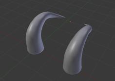 Horns For Cosplay 3D Printer Model