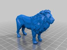 Low Poly Lion 3D Printer Model