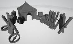 Fantasy Camp Defences 3D Printer Model