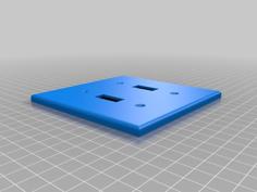 Light-Switch Faceplate Double_Gang 3D Printer Model