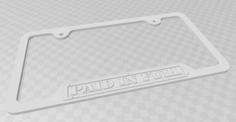 Paid In Full License Plate Frame 3D Printer Model