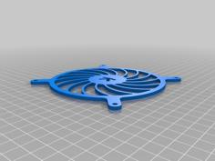 120mm Fan Grill With Kaspa Logo 3D Printer Model