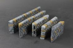 OpenLOCK Dungeon Stone Angled Walls 3D Printer Model