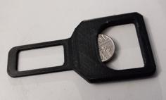 UK 5p Bottle Opener Seatbelt Silencer 3D Printer Model