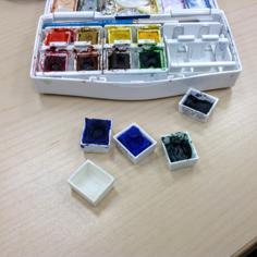 Watercolor Half Pan 3D Printer Model