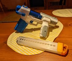 Nerf Half Dart Printable Angled Talon Style Magazine 3D Printer Model