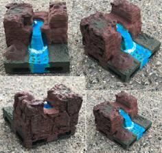 Miniature Openlock Terrain – Spring With Stream 3D Printer Model