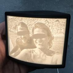 Curved Lithophane Box – Micro-USB Version 3D Printer Model