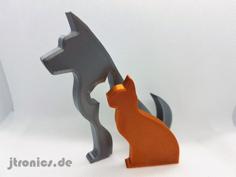 Animal Silhouette – Dog Cat 3D Printer Model