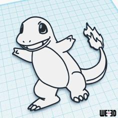 Pokemon Charmander – Easy Paint Art – For Children 3D Printer Model