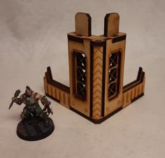 Nordgrim Tower Corner #6 For 3mm Laser Cut MDF