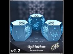 Ophiuchus (Serpent-Bearer) Zodiac Tealight Cover 3D Printer Model