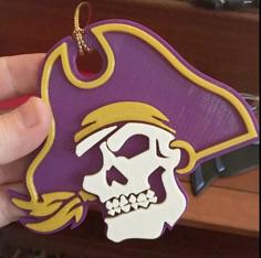 ECU Pirates Ornament 3D Printer Model