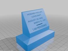 HP Lovecraft Headstone – V1 3D Printer Model