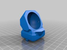 40 Blocky Trackball Holder For 34mm 3D Printer Model