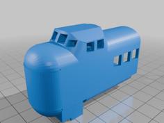 Cartoonish Turbo Train HO Scale 3D Printer Model