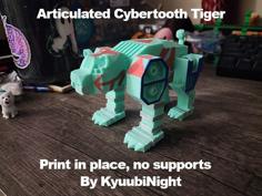 Cybertooth Tiger (Articulated Robot Sabertooth Tiger) 3D Printer Model