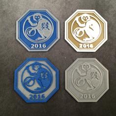 2016 Year Of The Monkey Medallion 3D Printer Model