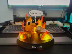 This Is Fine Dog Remix With Lights – Overkill Edition 3D Printer Model