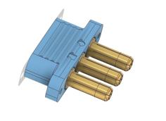 Flat Bullet Connector Plug 3D Printer Model