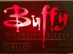 Laser Cut Glowing Buffy Logo