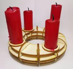 Laser Cut Advent Wreath