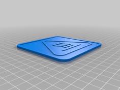 Hot Surface Warning Sign 3D Printer Model