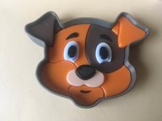 3D Puzzle – Dog Face 3D Printer Model