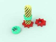 Fidget Tower Spiral 3D Printer Model