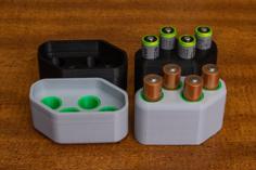 AA Battery Strong Safety Case 3D Printer Model