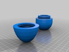 Screw Together Egg-shaped Container 3D Printer Model