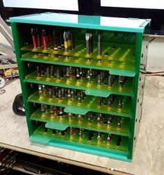 Laser Cut Driver Bit Organizer Tool Drawer