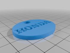 Honda Motorcycle Keychain 3D Printer Model