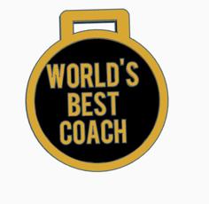 World’s Best Coach/Medal For Coach 3D Printer Model