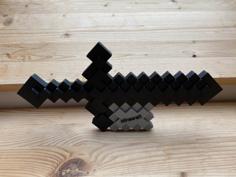 Minecraft – Sword Display Bracket 3D Printer Model