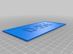 Fujiwara Tofu License Plate 3D Printer Model