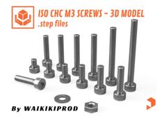 ISO CHC M3 Screws – 3D MODELS – .step Files 3D Printer Model