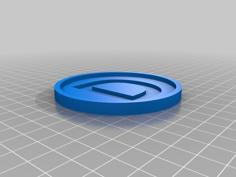 Letter D Coaster 3D Printer Model