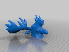 Low Poly Moose Head 3D Printer Model