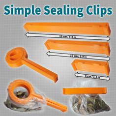 Simple To Print Sealing Clips For Bags – Clip With Screwable Hole – PLA – Clamp – Sealer – Kitchen 3D Printer Model