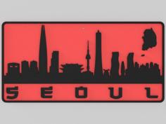 Wall Plate Skyline – Seoul 3D Printer Model